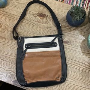 The Sak Satchel Crossbody Purse Bag Faux Leather Adjustable Strap